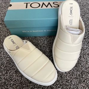 TOMS Alpargata Mallow Mule Natural Matte Woven women 6.5 NEW